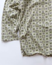 画像4: 60's PENNEY'S "TOWNCRAFT" COTTON ALL OVER PATTERN OPEN COLLAR PAJAMA SHIRT (4)