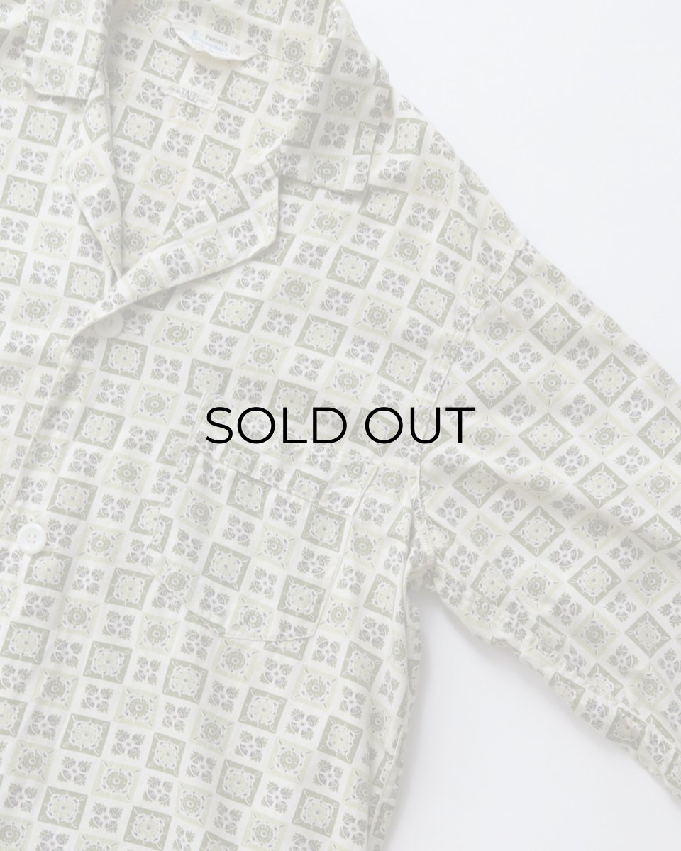 画像3: 60's PENNEY'S "TOWNCRAFT" COTTON ALL OVER PATTERN OPEN COLLAR PAJAMA SHIRT (3)