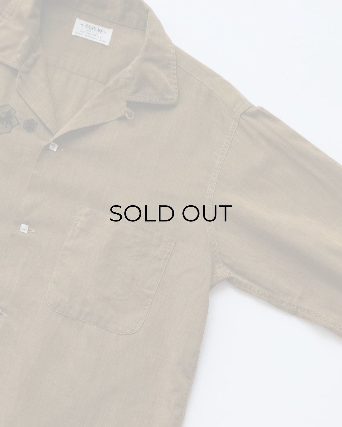 画像3: 60's ARROW COTTON LOOP COLLAR BOX SHIRT (3)