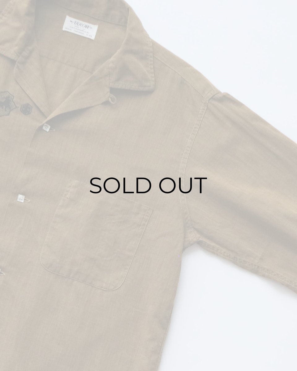 画像3: 60's ARROW COTTON LOOP COLLAR BOX SHIRT (3)