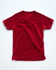 画像3: 〜70's UNKNOWN BRAND VELOUR S/S HENLEY NECK TOP (3)