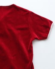 画像6: 〜70's UNKNOWN BRAND VELOUR S/S HENLEY NECK TOP (6)