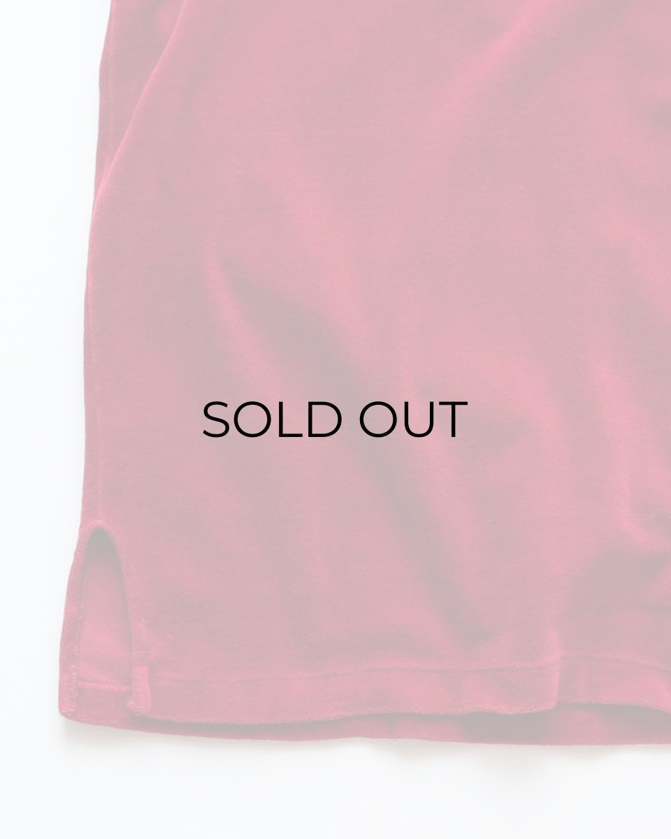 画像5: 〜70's UNKNOWN BRAND VELOUR S/S HENLEY NECK TOP (5)