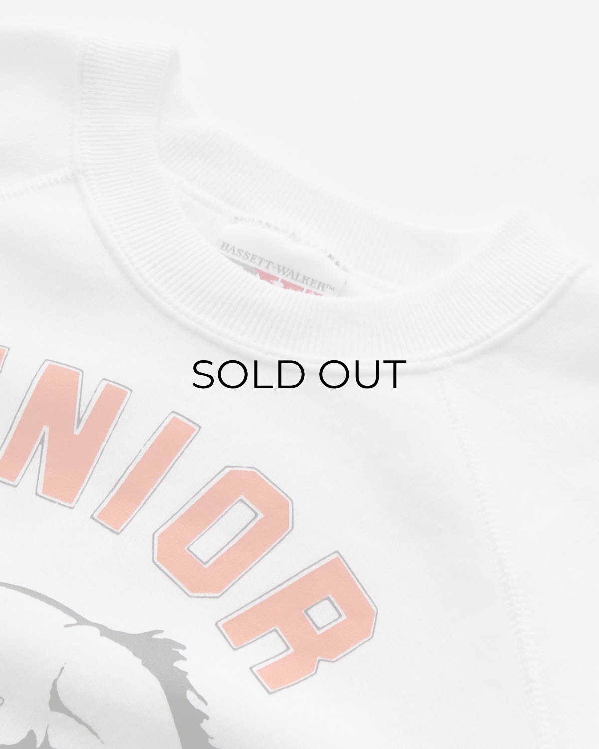 画像5: 80's BASSETT-WALKER PRINT CREW NECK SWEAT "SENIOR" "MADE IN USA" (5)