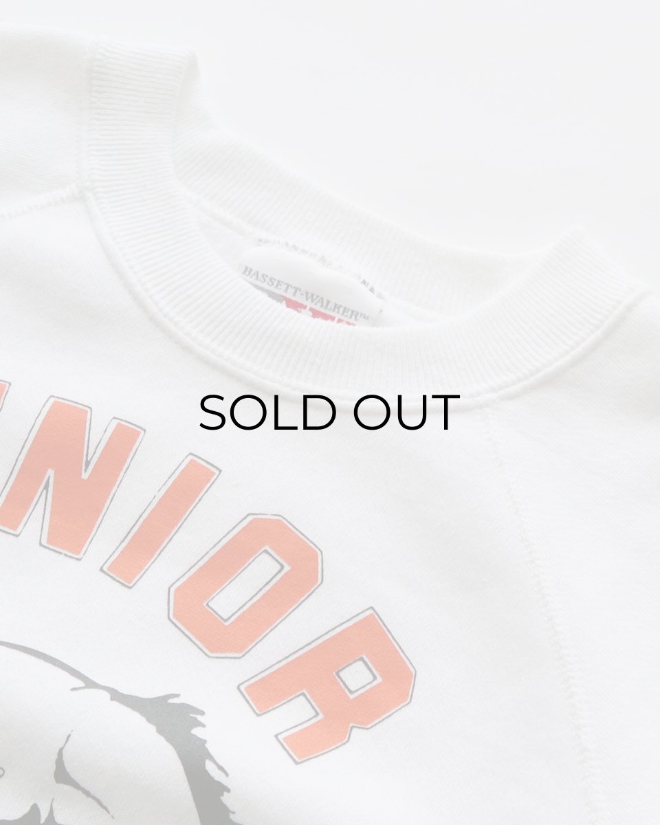 画像5: 80's BASSETT-WALKER PRINT CREW NECK SWEAT "SENIOR" "MADE IN USA" (5)