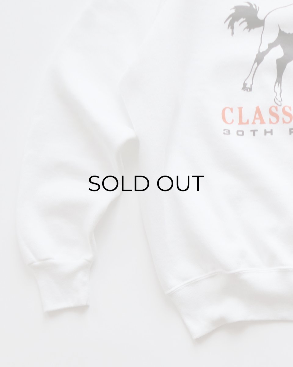 画像4: 80's BASSETT-WALKER PRINT CREW NECK SWEAT "SENIOR" "MADE IN USA" (4)