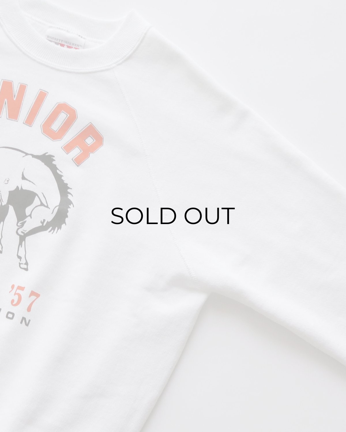 画像3: 80's BASSETT-WALKER PRINT CREW NECK SWEAT "SENIOR" "MADE IN USA" (3)