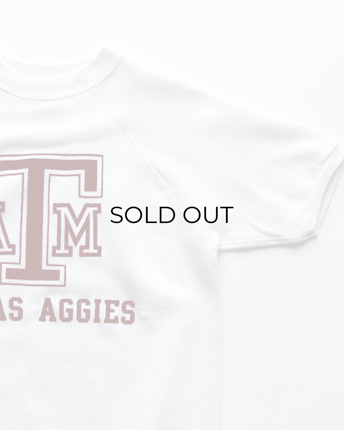 画像3: 70's Collegiate Pacific FLOCK PRINT S/S CREW NECK SWEAT "TEXAS AGGIES" "MADE IN USA" (3)