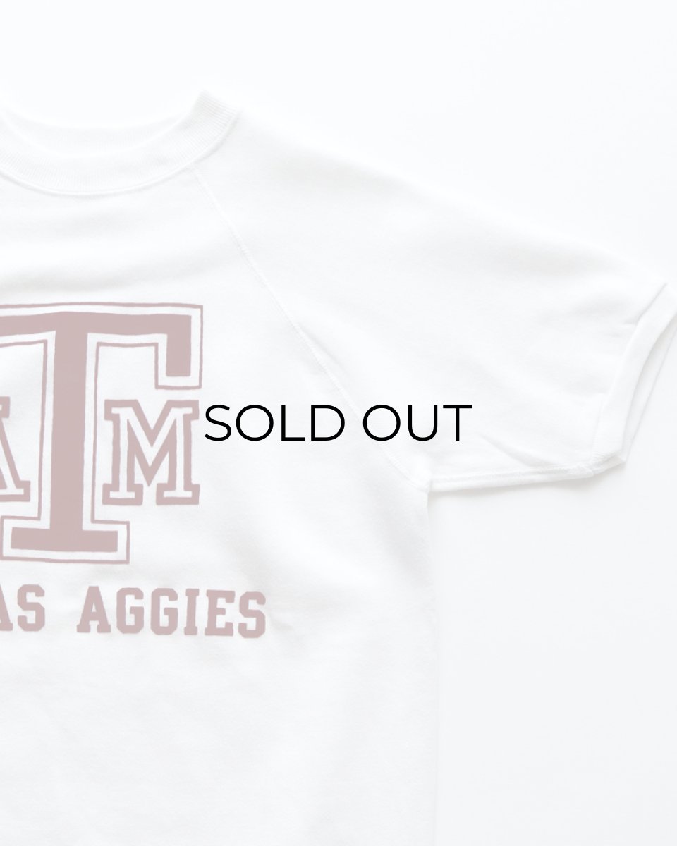 画像3: 70's Collegiate Pacific FLOCK PRINT S/S CREW NECK SWEAT "TEXAS AGGIES" "MADE IN USA" (3)