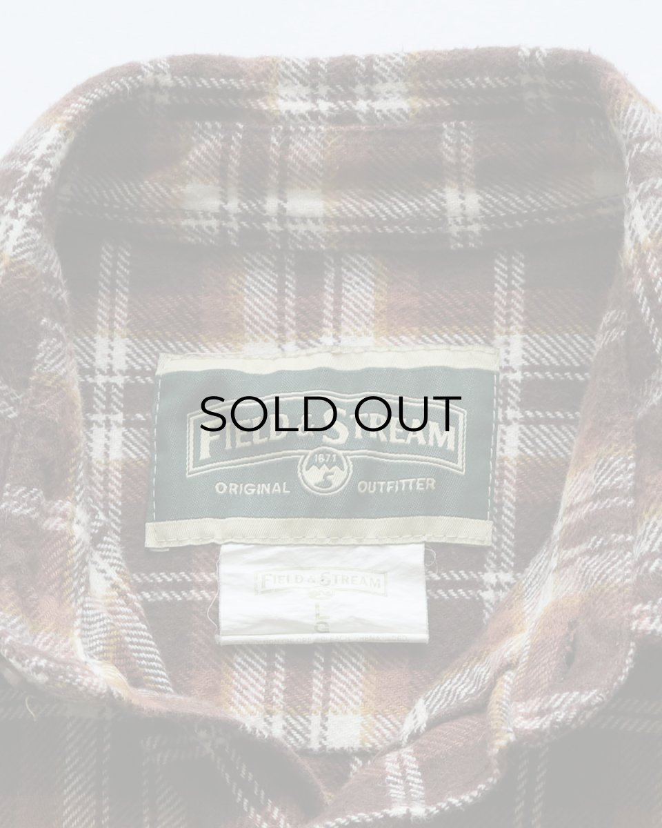 画像7: FIELD & STREAM COTTON CHECK HEAVY FLANNEL SHIRT 【L】 (7)