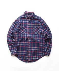 画像1: 〜90's UNKNOWN BRAND COTTON CHECK FLANNEL SHIRT (1)