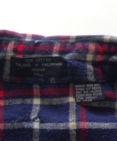 画像6: 〜90's UNKNOWN BRAND COTTON CHECK FLANNEL SHIRT (6)