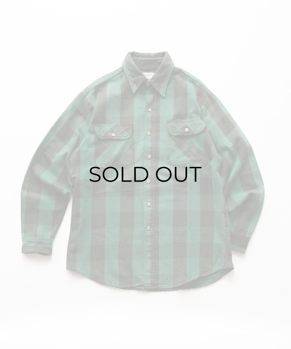 画像1: 80's ST. JOHN'S BAY COTTON BUFFALO CHECK HEAVY FLANNEL SHIRT "MADE IN USA" (1)
