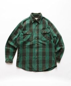 画像1: 80's ST. JOHN'S BAY COTTON BUFFALO CHECK HEAVY FLANNEL SHIRT "MADE IN USA" (1)