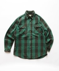 画像1: 80's ST. JOHN'S BAY COTTON BUFFALO CHECK HEAVY FLANNEL SHIRT "MADE IN USA" (1)
