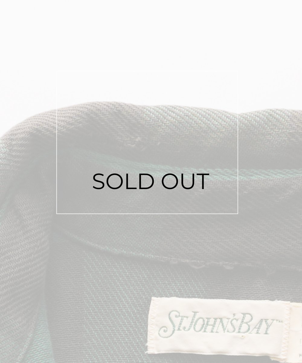 画像14: 80's ST. JOHN'S BAY COTTON BUFFALO CHECK HEAVY FLANNEL SHIRT "MADE IN USA" (14)