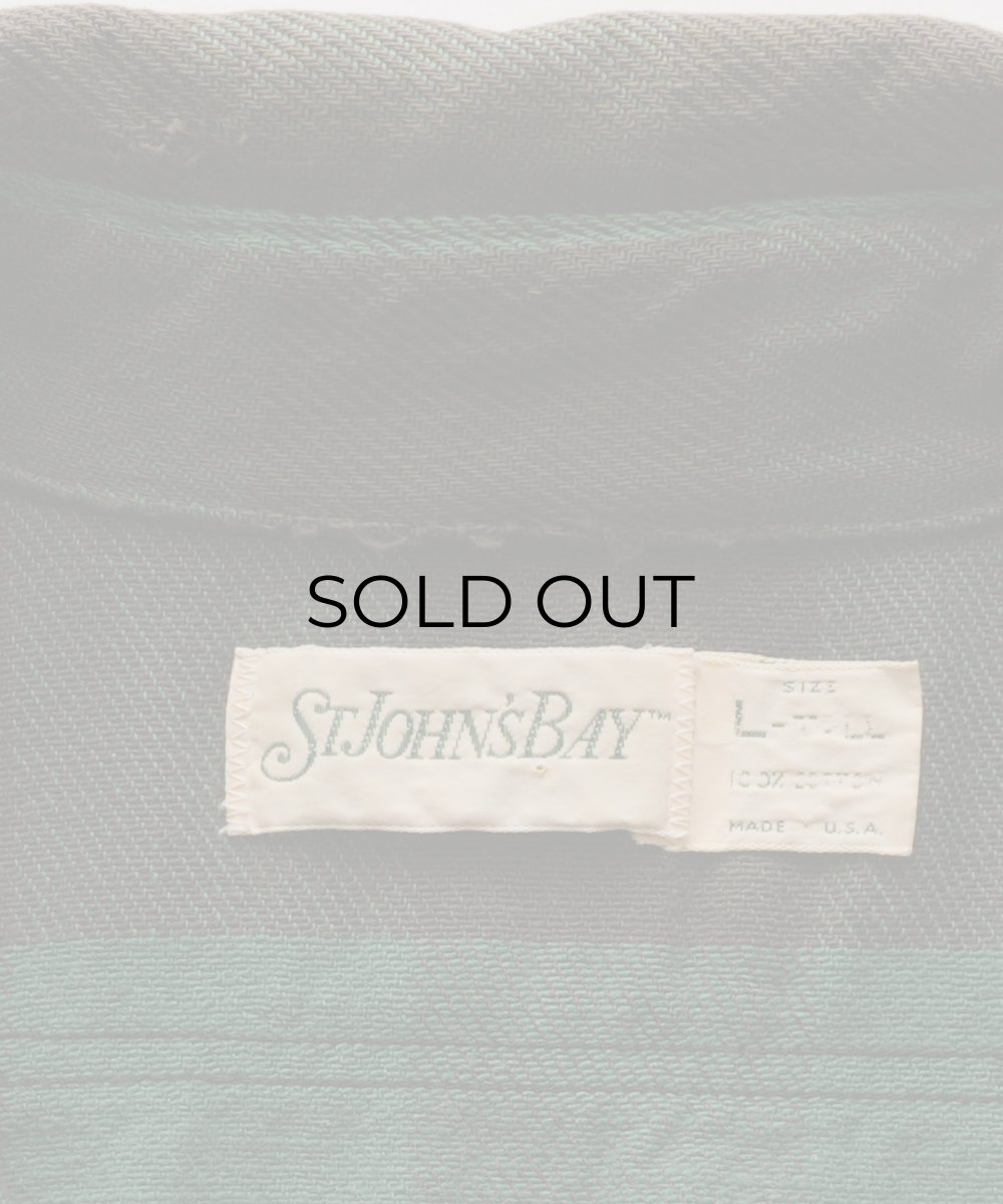 画像7: 80's ST. JOHN'S BAY COTTON BUFFALO CHECK HEAVY FLANNEL SHIRT "MADE IN USA" (7)