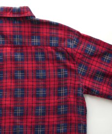 画像5: 80's SAUGATUCK COTTON PRINT CHECK FLANNEL SHIRT (5)