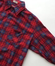 画像3: 80's SAUGATUCK COTTON PRINT CHECK FLANNEL SHIRT (3)