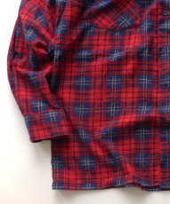 画像4: 80's SAUGATUCK COTTON PRINT CHECK FLANNEL SHIRT (4)