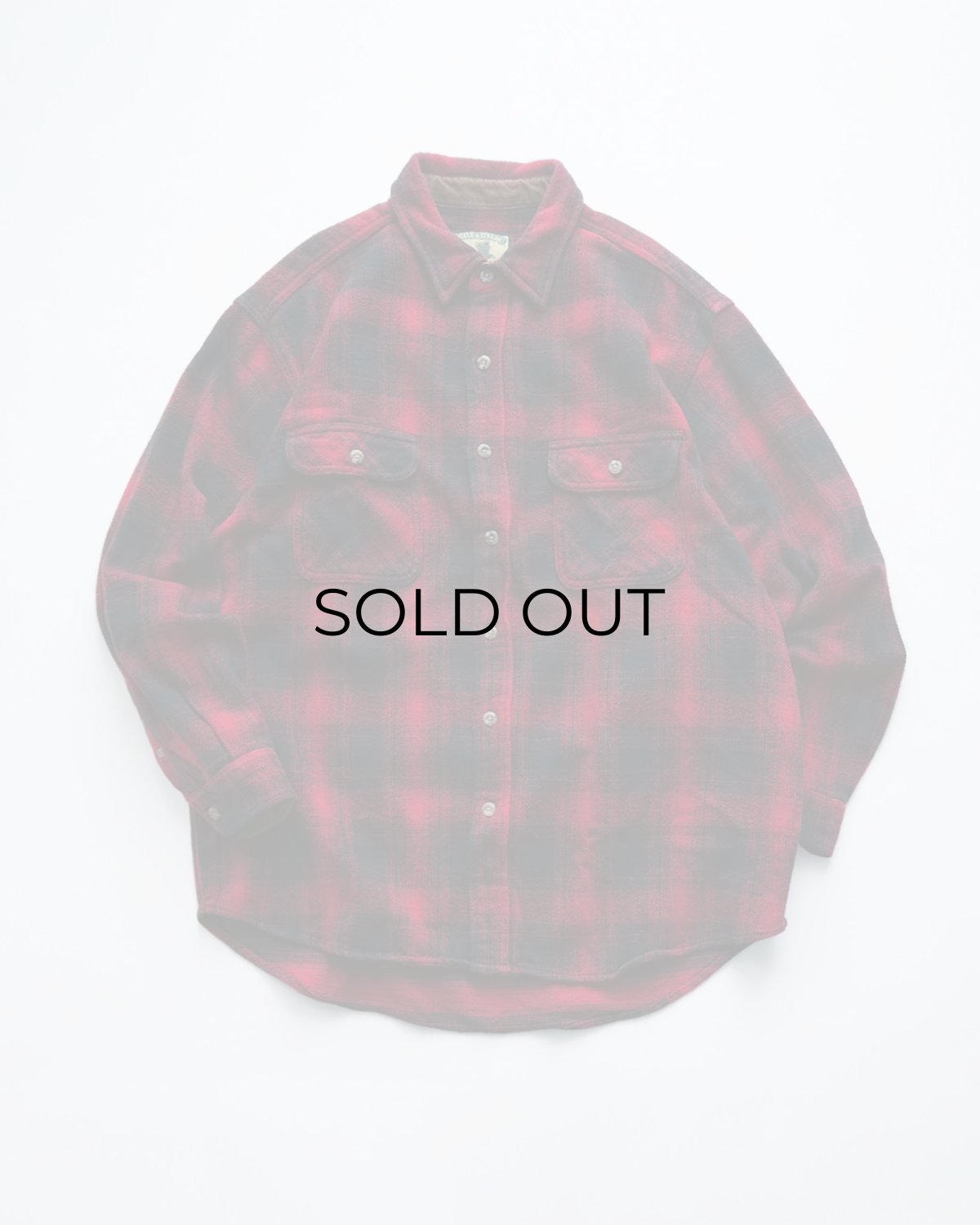 画像1: FIELD & STREAM COTTON OMBRE CHECK HEAVY FLANNEL SHIRT 【XL】 (1)