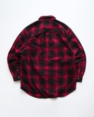 画像2: FIELD & STREAM COTTON OMBRE CHECK HEAVY FLANNEL SHIRT 【XL】 (2)