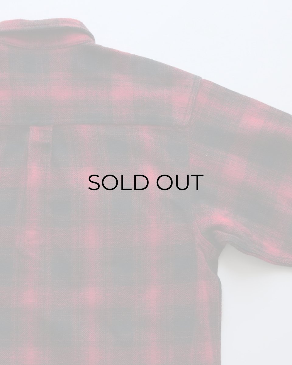 画像5: FIELD & STREAM COTTON OMBRE CHECK HEAVY FLANNEL SHIRT 【XL】 (5)