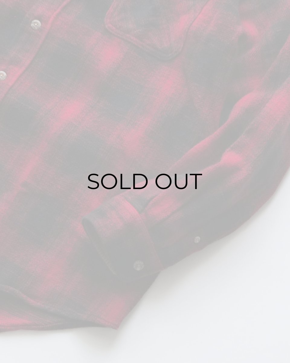 画像6: FIELD & STREAM COTTON OMBRE CHECK HEAVY FLANNEL SHIRT 【XL】 (6)