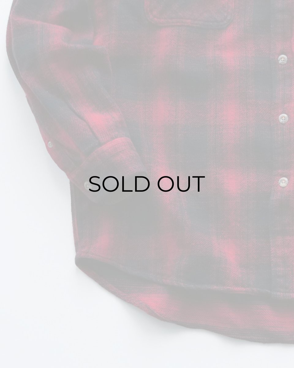 画像4: FIELD & STREAM COTTON OMBRE CHECK HEAVY FLANNEL SHIRT 【XL】 (4)