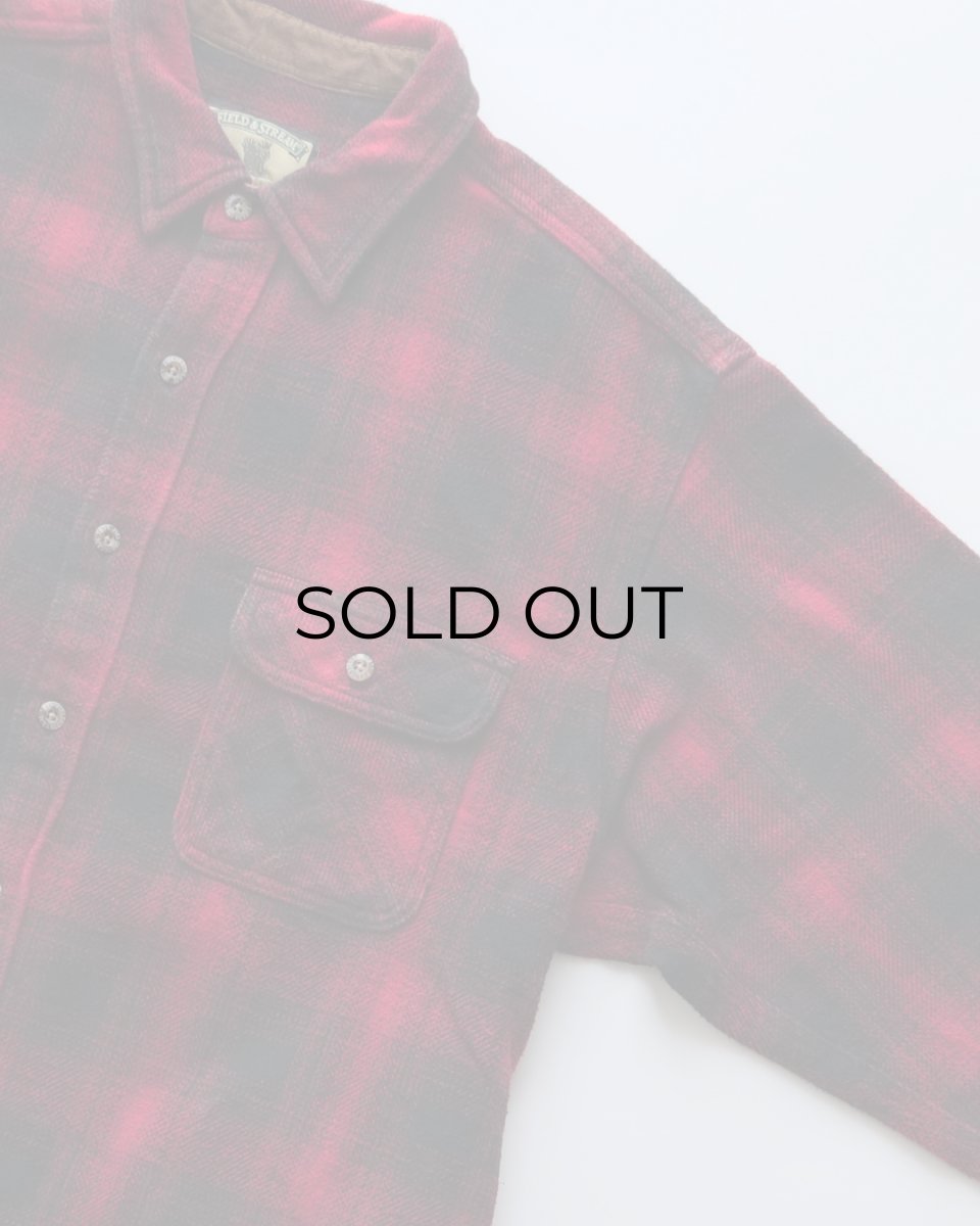画像3: FIELD & STREAM COTTON OMBRE CHECK HEAVY FLANNEL SHIRT 【XL】 (3)