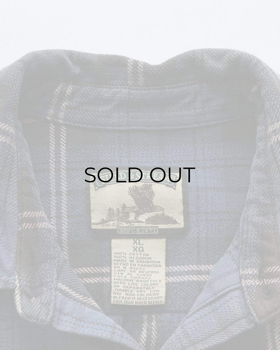 画像7: FIELD & STREAM COTTON CHECK HEAVY FLANNEL SHIRT 【XL】 (7)