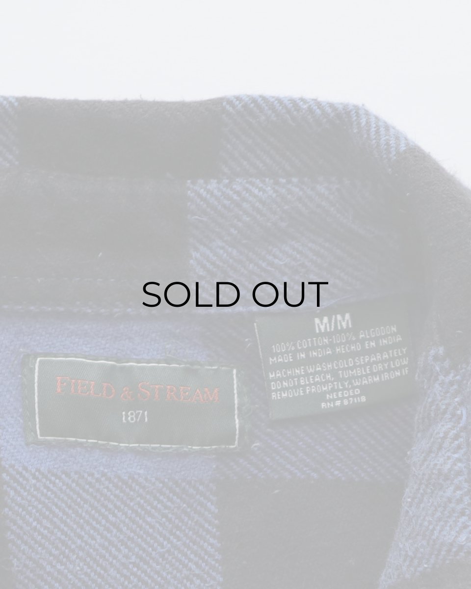 画像7: FIELD & STREAM COTTON BUFFALO CHECK HEAVY FLANNEL SHIRT 【M】 (7)