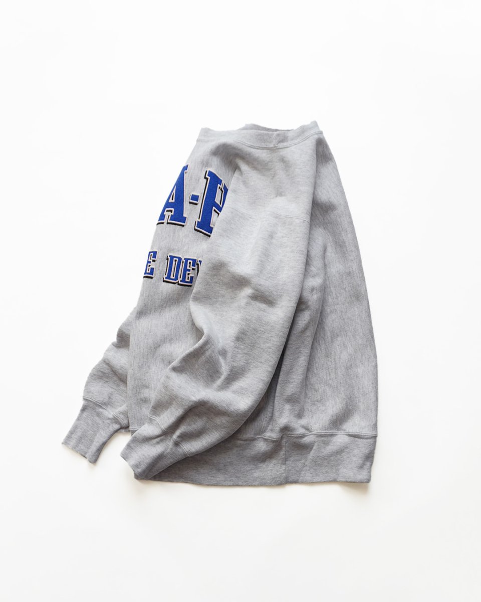 画像2: 〜90's College House REVERSE WEAVE style PUFF PRINT CREW NECK SWEAT "WA-HI BLUE DEVILS" (2)