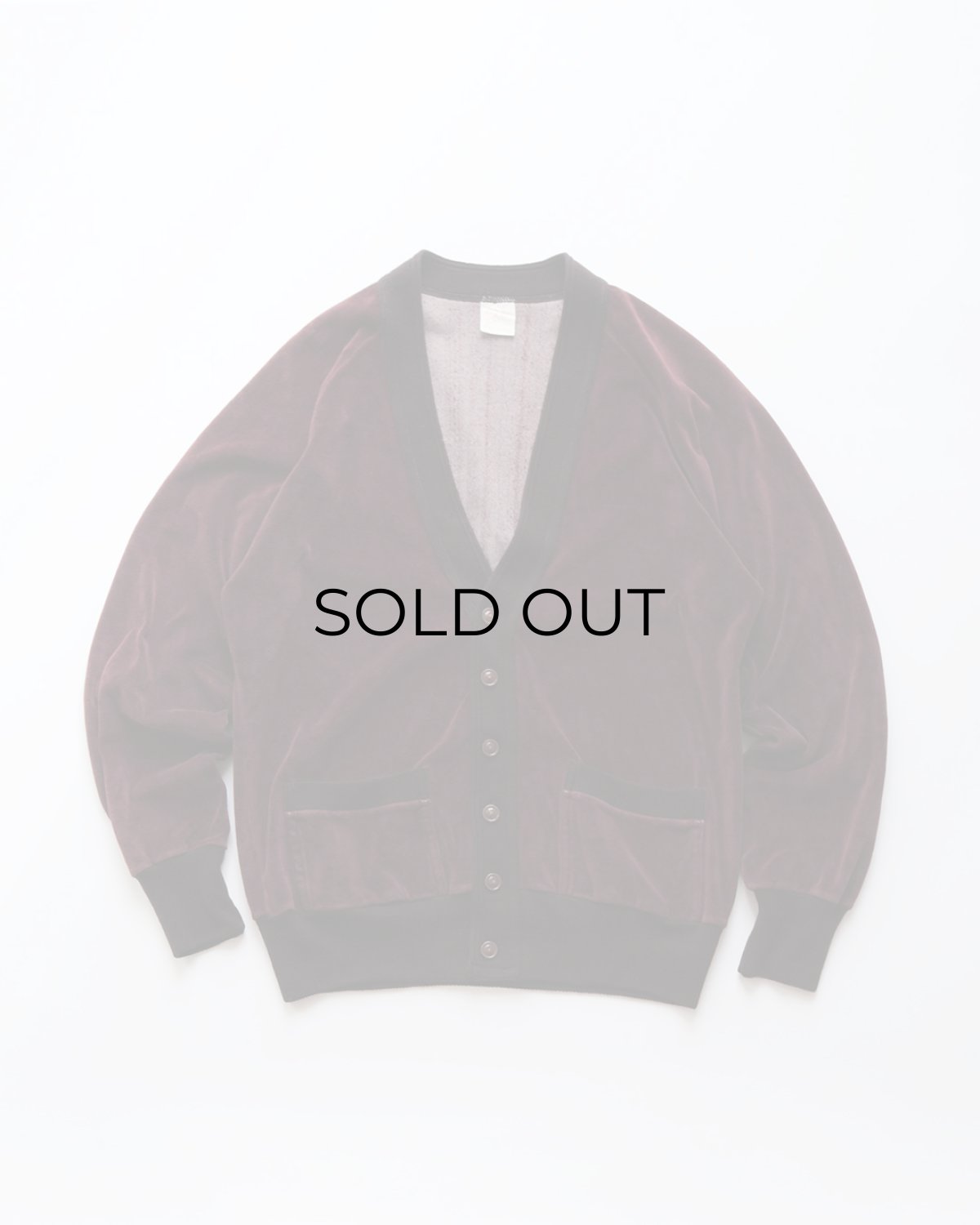 画像1: 〜70's Plusher COTTON VELOUR CARDIGAN (1)