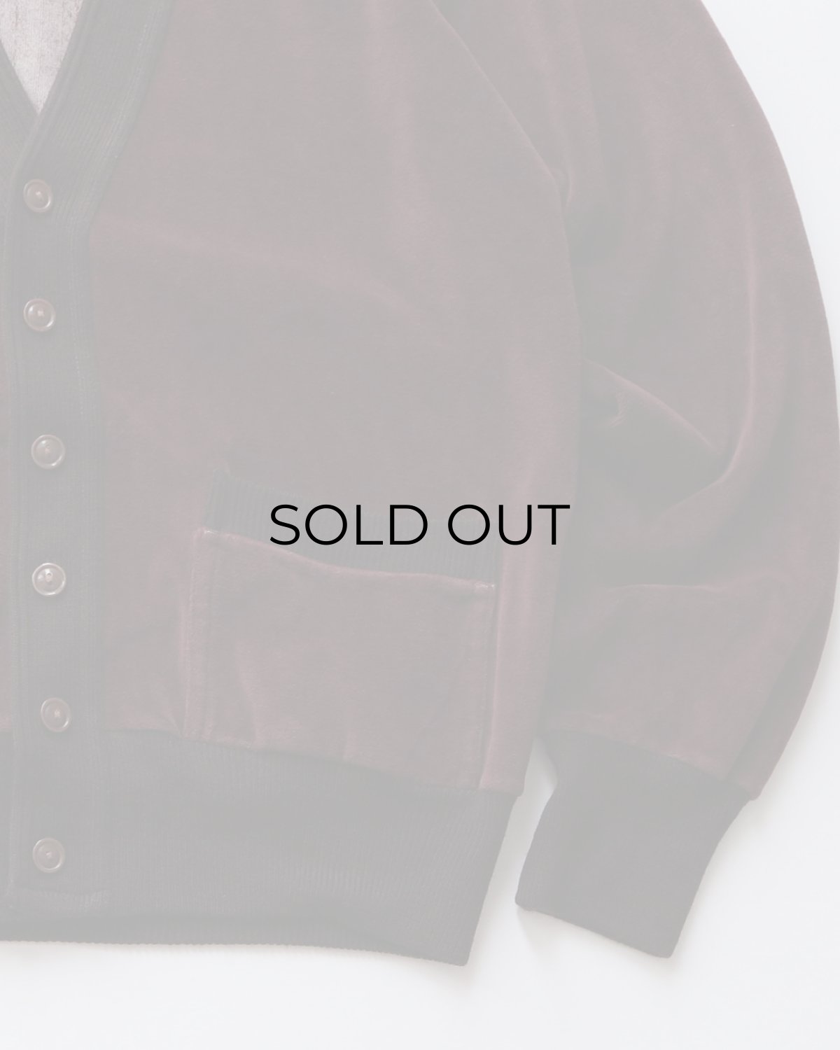 画像4: 〜70's Plusher COTTON VELOUR CARDIGAN (4)