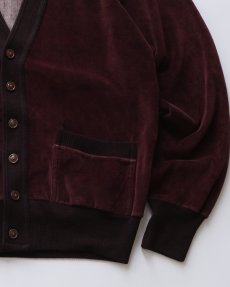 画像4: 〜70's Plusher COTTON VELOUR CARDIGAN (4)