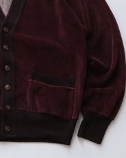 画像4: 〜70's Plusher COTTON VELOUR CARDIGAN (4)
