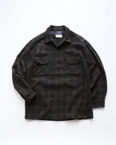 画像1: 〜60's PENDLETON WOOL CHECK LOOP COLLAR BOARD SHIRT (1)