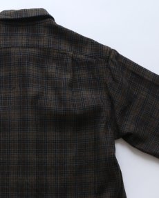 画像5: 〜60's PENDLETON WOOL CHECK LOOP COLLAR BOARD SHIRT (5)