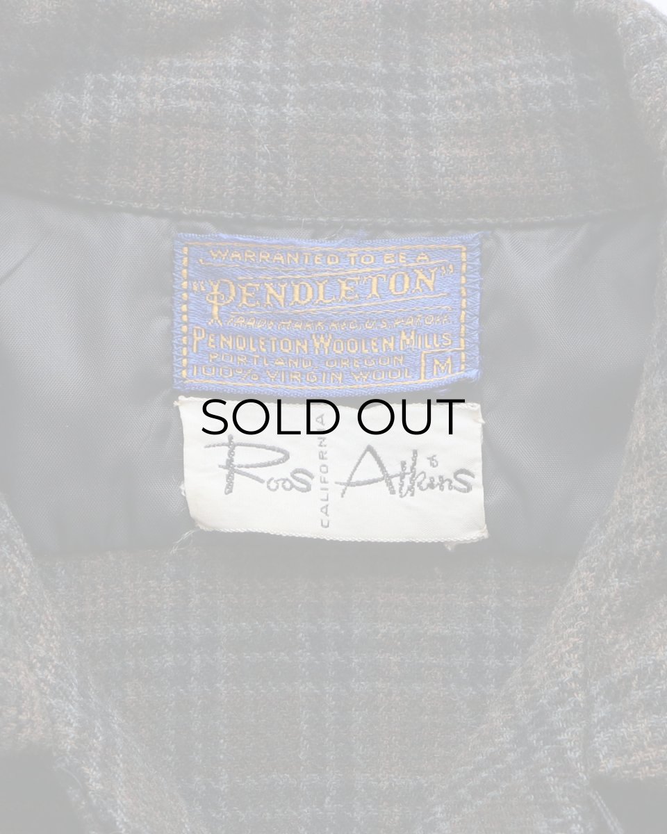 画像8: 〜60's PENDLETON WOOL CHECK LOOP COLLAR BOARD SHIRT (8)