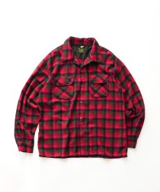 画像1: 〜70's Sportsman WOOL NYLON CHECK LOOP COLLAR BOX SHIRT (1)