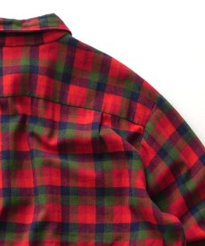 画像5: 〜70's Sportsman WOOL NYLON CHECK LOOP COLLAR BOX SHIRT (5)