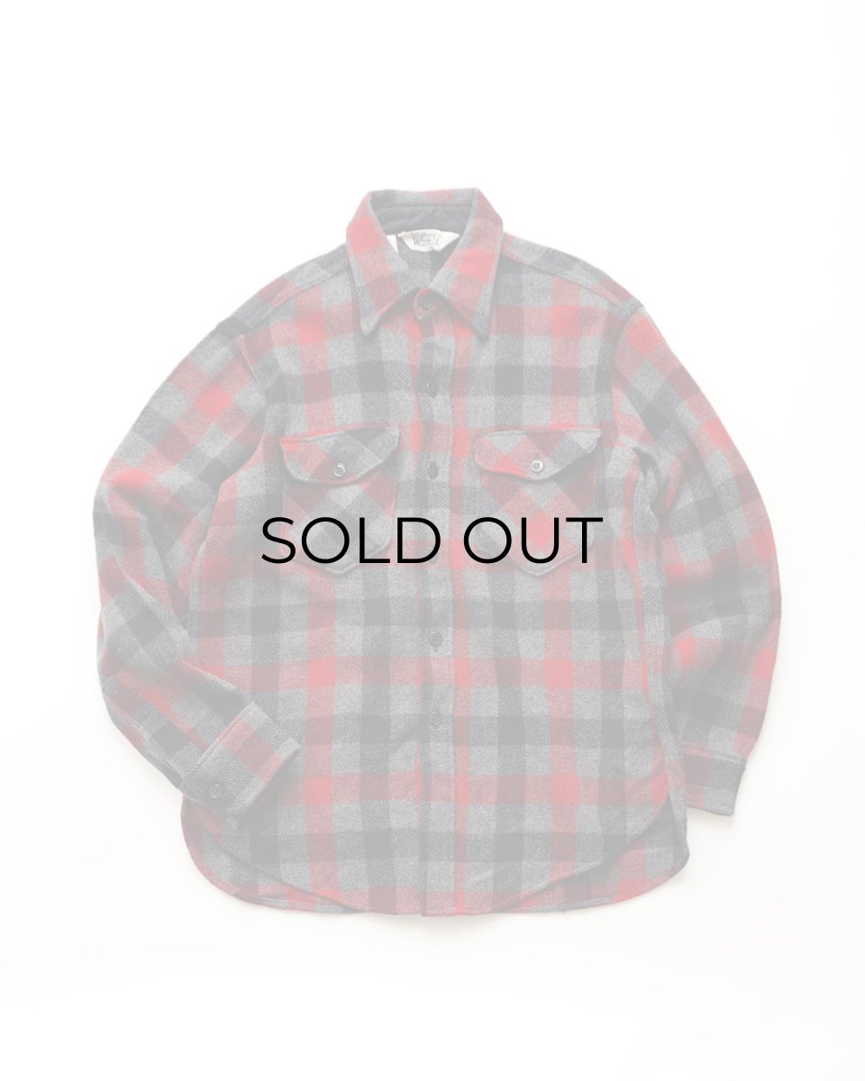 画像1: 〜80's Woolrich WOOL NYLON CHECK CPO SHIRT (1)
