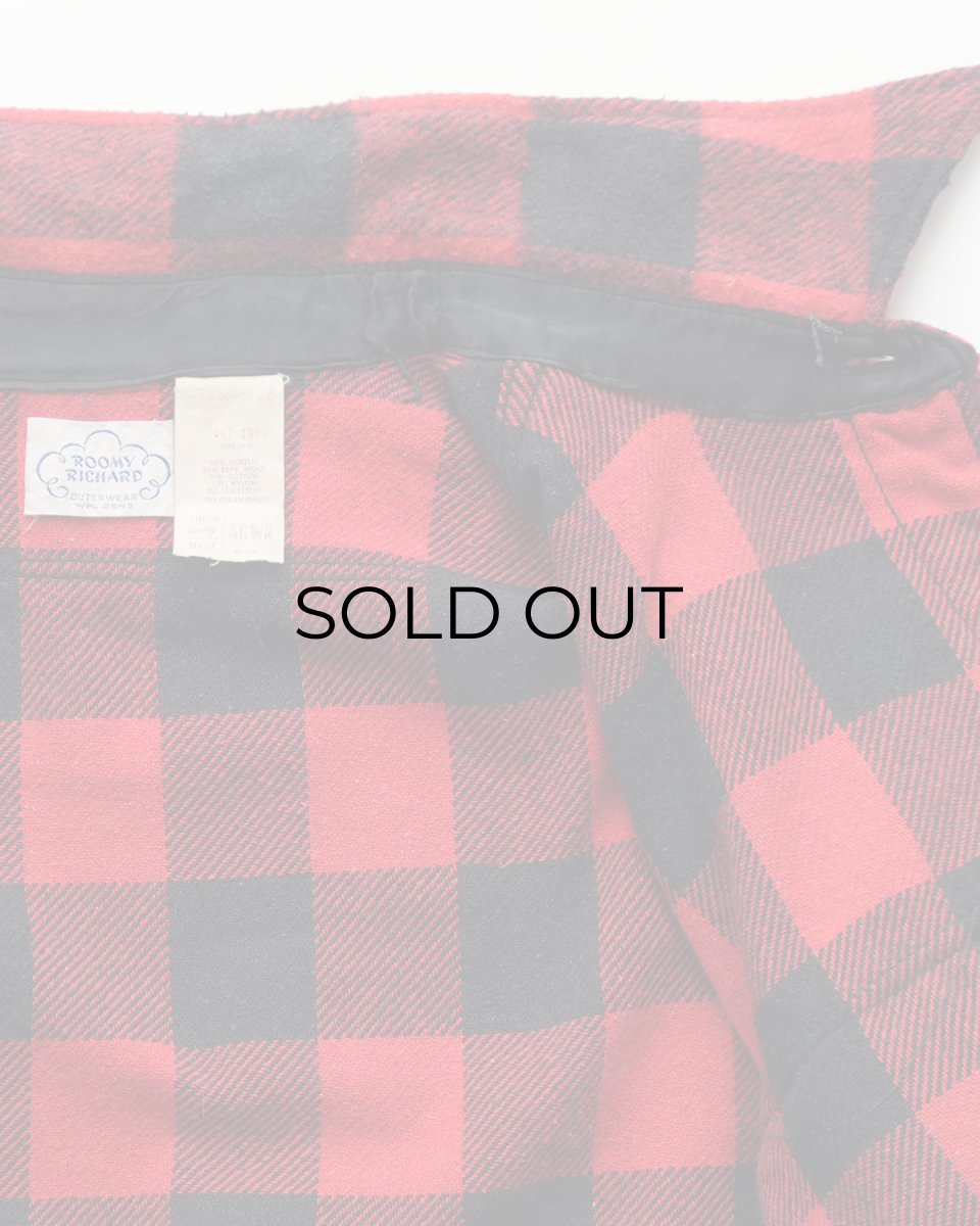 画像6: 60's ROOMY RICHARD ACRYLIC WOOL COTTON BUFFALO CHECK CPO SHIRT (6)