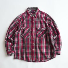 画像1: 90's DAKOTA COTTON CHECK HEAVY FLANNEL SHIRT (1)