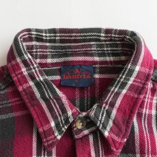 画像6: 90's DAKOTA COTTON CHECK HEAVY FLANNEL SHIRT (6)