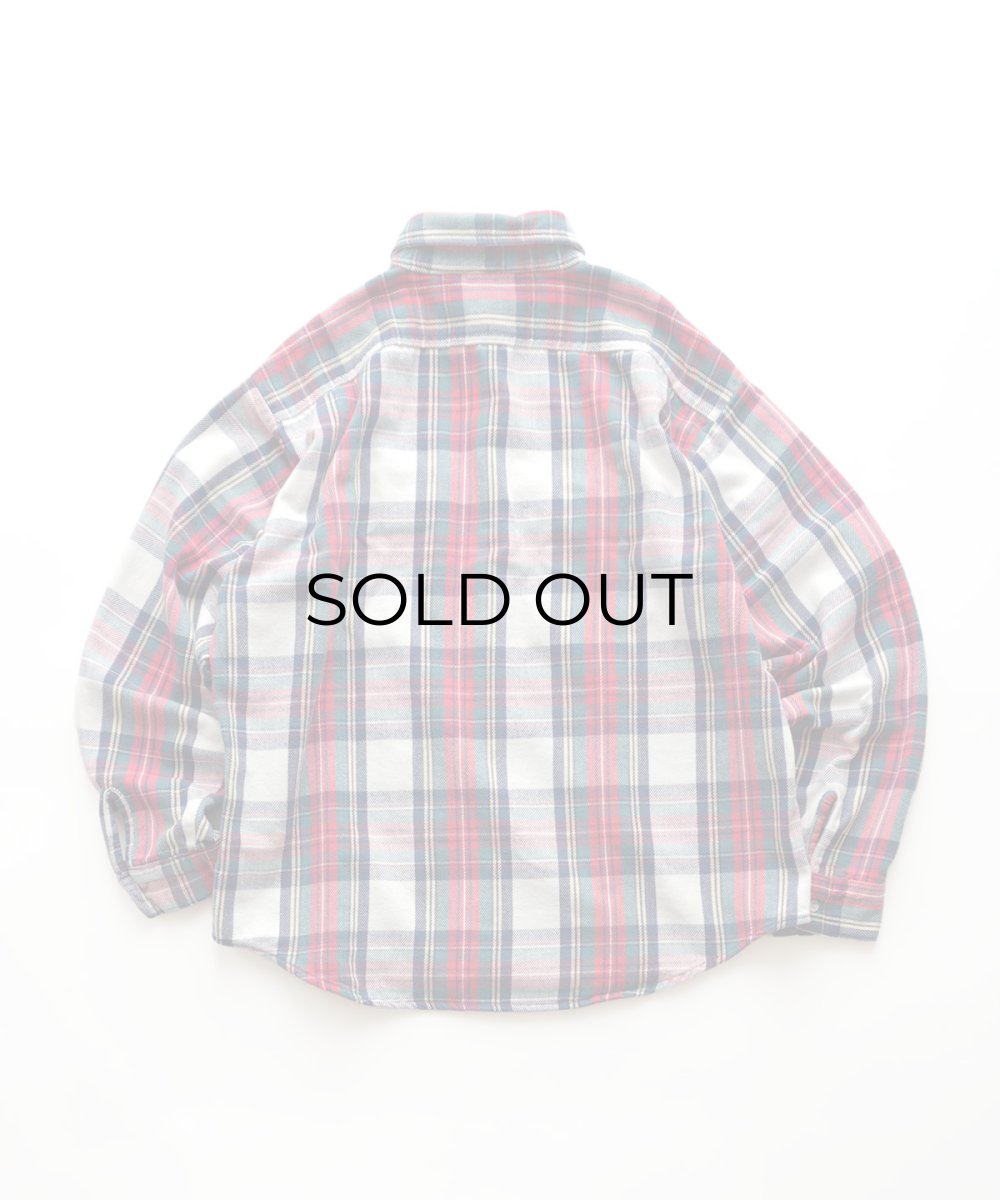 画像2: 80's FIVE BROTHER COTTON CHECK HEAVY FLANNEL SHIRT "MADE IN USA" (2)