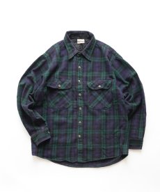 画像1: 〜90's FIELD & STREAM COTTON BLACKWATCH CHECK HEAVY FLANNEL SHIRT (1)