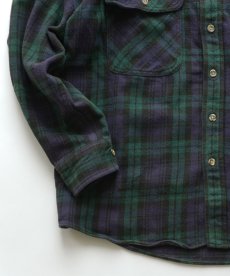 画像4: 〜90's FIELD & STREAM COTTON BLACKWATCH CHECK HEAVY FLANNEL SHIRT (4)