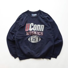 画像1: 90's RUSSELL PRINT CREW NECK HEAVYWEIGHT SWEAT "UConn HUSKIES" "MADE IN USA" (1)